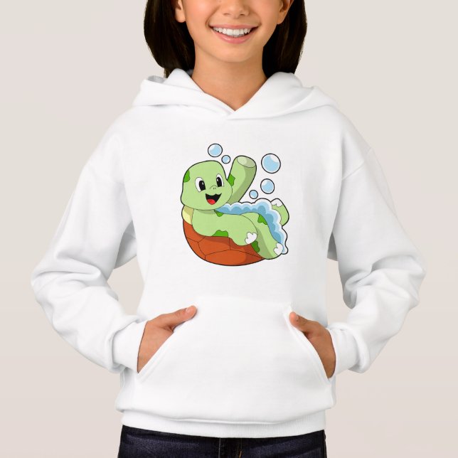 Schildkröte beim Baden mit Fohlen Hoodie (Vorderseite)