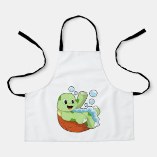 Schildkröte beim Baden mit Fohlen Schürze