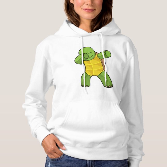 Schildkröte beim Hip Hop Dance Dab Hoodie (Vorderseite)