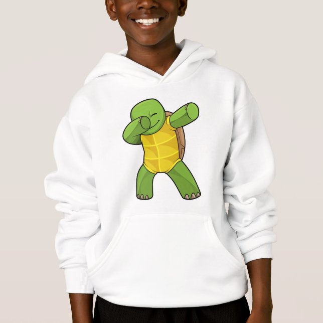 Schildkröte beim Hip Hop Dance Dab Hoodie (Vorderseite)