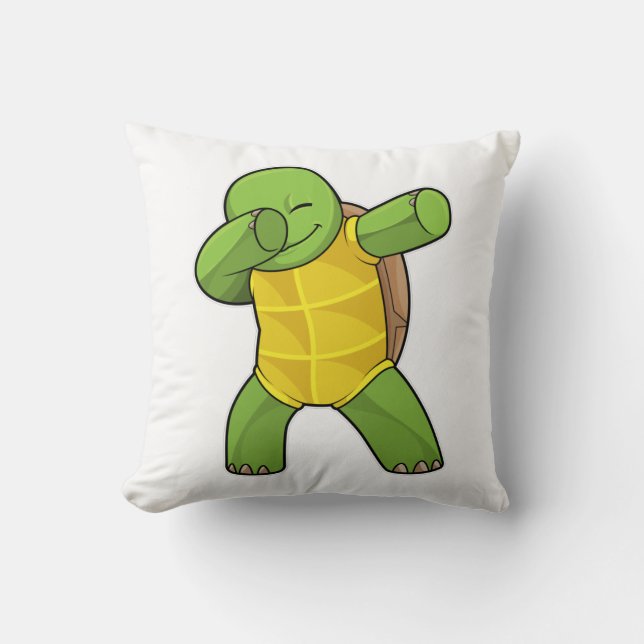 Schildkröte beim Hip Hop Dance Dab Kissen (Vorderseite)