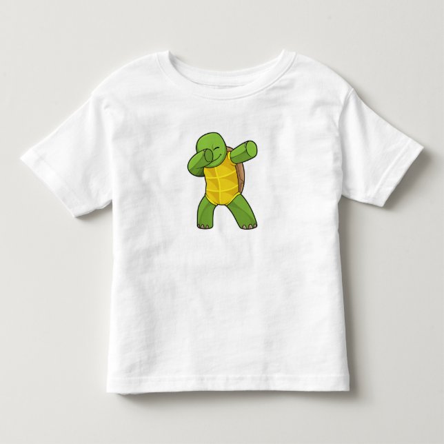 Schildkröte beim Hip Hop Dance Dab Kleinkind T-shirt (Vorderseite)