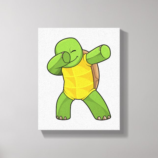 Schildkröte beim Hip Hop Dance Dab Leinwanddruck (Vorderseite)