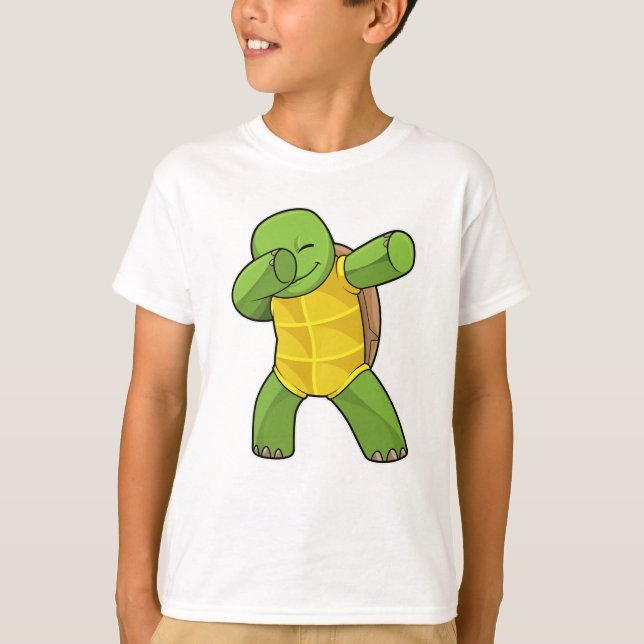 Schildkröte beim Hip Hop Dance Dab T-Shirt (Vorderseite)