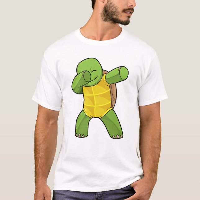 Schildkröte beim Hip Hop Dance Dab T-Shirt (Vorderseite)