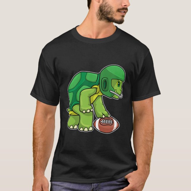 Schildkröte beim Sport mit Fußball und Helm T-Shirt (Vorderseite)