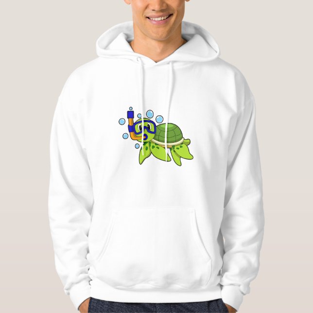 Schildkröte beim Tauchen mit Schnorchel Hoodie (Vorderseite)