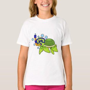 Schildkröte beim Tauchen mit Schnorchel T-Shirt