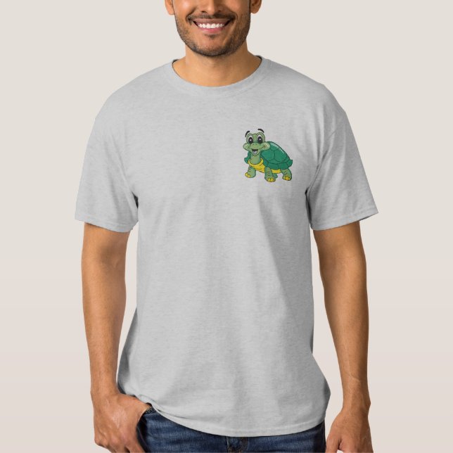 Schildkröte Besticktes T-Shirt (Vorderseite)