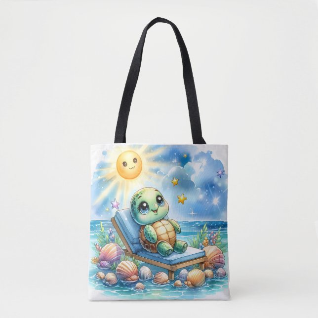 Schildkröte Bliss: Strandnähe Tasche (Vorderseite)