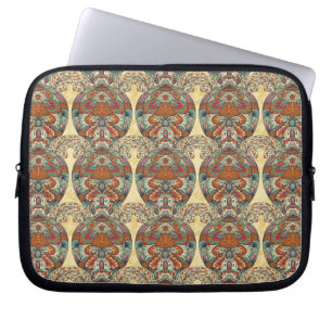 Schildkröte-Blumenmuster Laptopschutzhülle