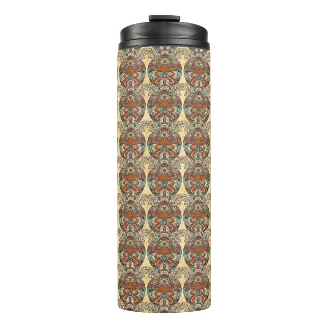 Schildkröte-Blumenmuster Thermosbecher (Vorderseite)