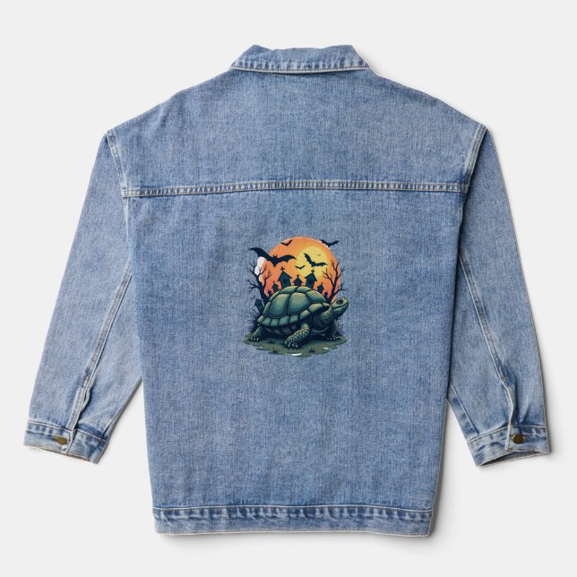 Schildkröte der Schreie Jeansjacke (Rückseite)