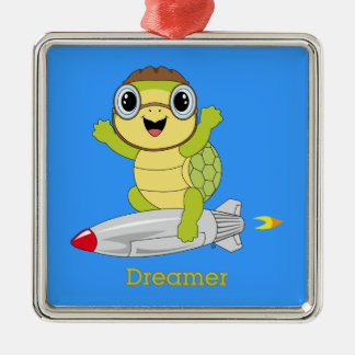 Schildkröte Dreamer™ Verzierung Silbernes Ornament