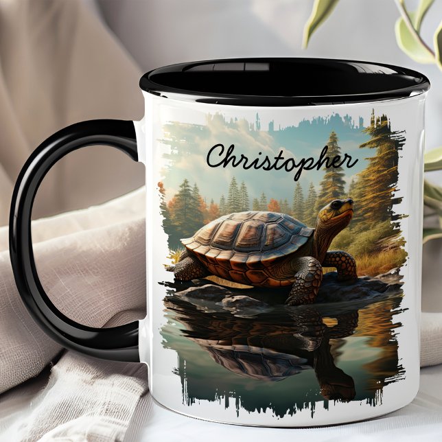 Schildkröte durch Wald Reflektion des Sees Tasse (Von Creator hochgeladen)