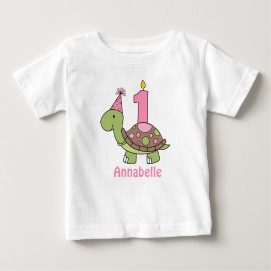 Schildkröte-erstes Geburtstags-T-Shirt Baby T-shirt