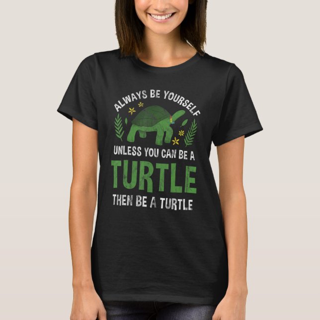 Schildkröte für Frauen Kinder Tortoise Muschel Adu T-Shirt (Vorderseite)