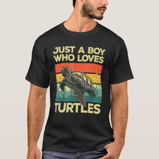 Schildkröte für Männer Boys Tortoise Ocean Turtles T-Shirt (Vorderseite)