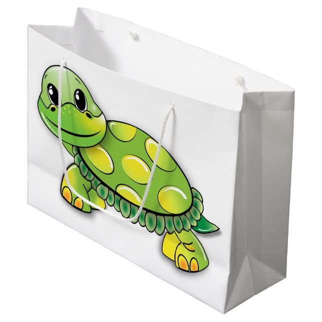 Schildkröte-Geschenk-Tasche Große Geschenktüte (Vorderseite Schrägansicht)