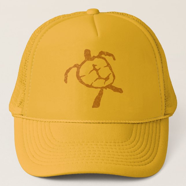 Schildkröte-Gold Truckerkappe (Vorderseite)