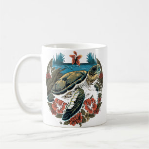 Schildkröte Hawaiianische Meeresschildkröten Hibis Kaffeetasse