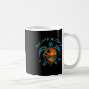 Schildkröte im Golf von Mexiko Est. 1550 Retro Vin Kaffeetasse