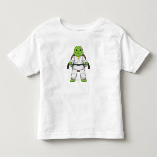 Schildkröte im Kampfsport mit schwarzem Gürtel Kleinkind T-shirt