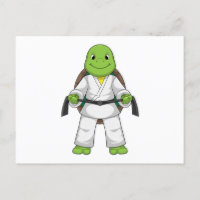 Schildkröte im Kampfsport mit schwarzem Gürtel