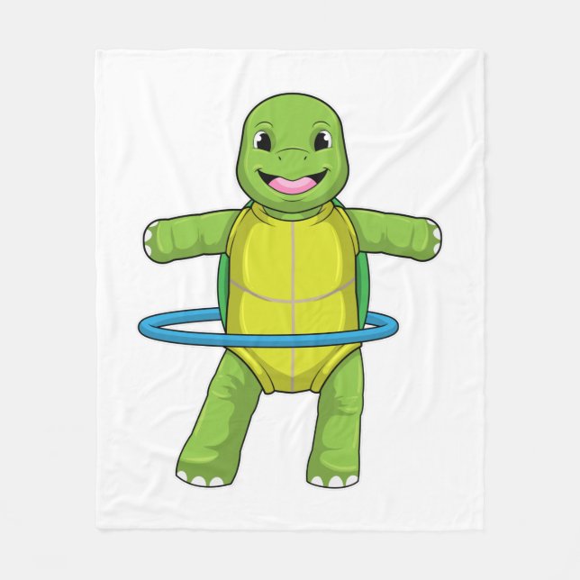 Schildkröte in Fitness mit Fitness-Reifen Fleecedecke (Vorderseite)