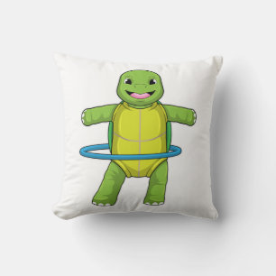 Schildkröte in Fitness mit Fitness-Reifen Kissen