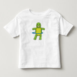 Schildkröte in Fitness mit Fitness-Reifen Kleinkind T-shirt