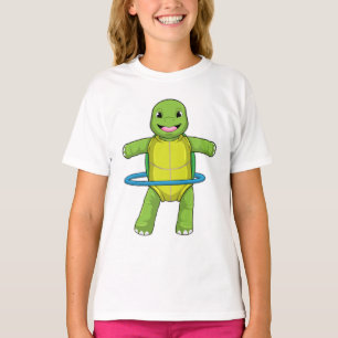 Schildkröte in Fitness mit Fitness-Reifen T-Shirt