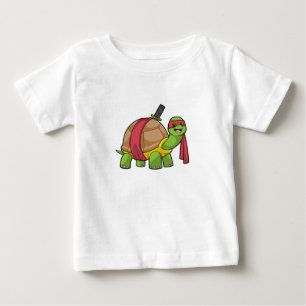 Schildkröte in Kampfkunst mit Schwert Baby T-shirt