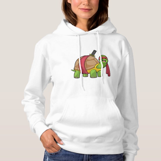 Schildkröte in Kampfkunst mit Schwert Hoodie (Vorderseite)