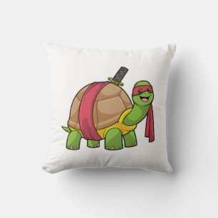 Schildkröte in Kampfkunst mit Schwert Kissen