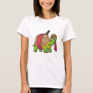 Schildkröte in Kampfkunst mit Schwert T-Shirt