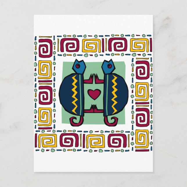 Schildkröte in Liebe Postkarte (Vorderseite)