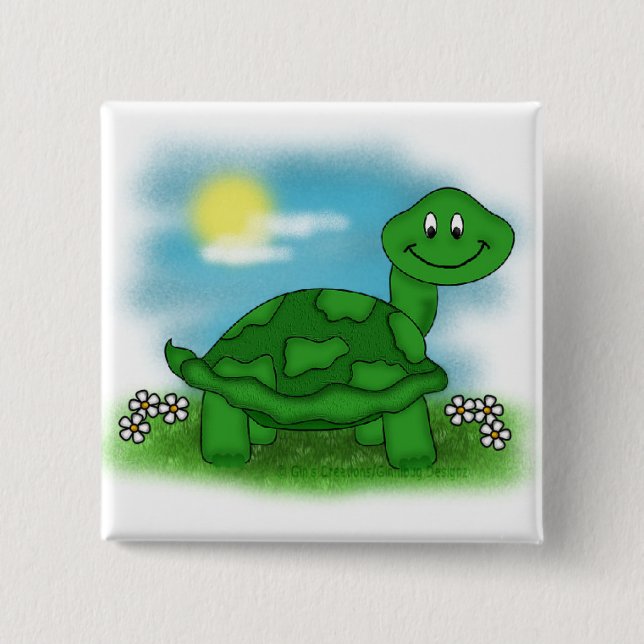 Schildkröte-Knopf Button (Vorderseite)