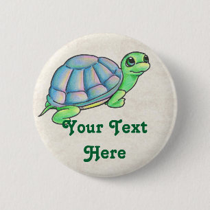 Schildkröte knöpft Schablone Button
