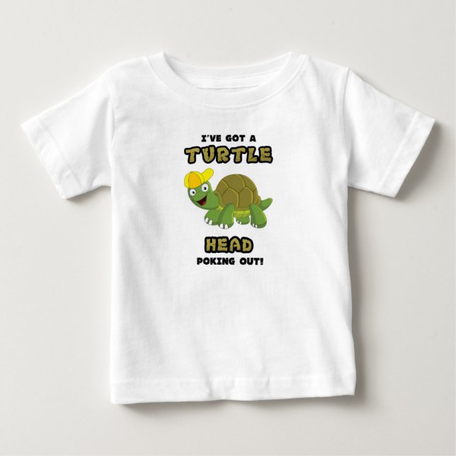 Schildkröte-Kopf, der heraus stößt Baby T-shirt (Vorderseite)