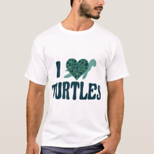 Schildkröte Landschildkröte Herz Ich Liebe Kopie K T-Shirt