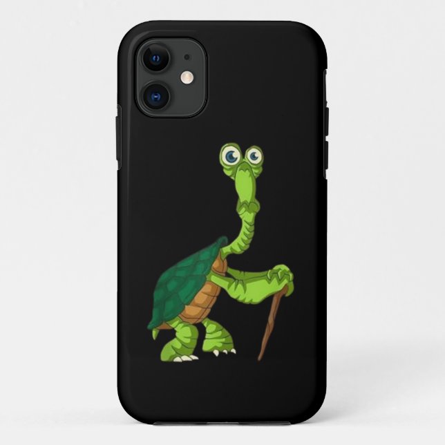Schildkröte Landschildkröte Rentner Lustig Stehend Case-Mate iPhone Hülle (Rückseite)