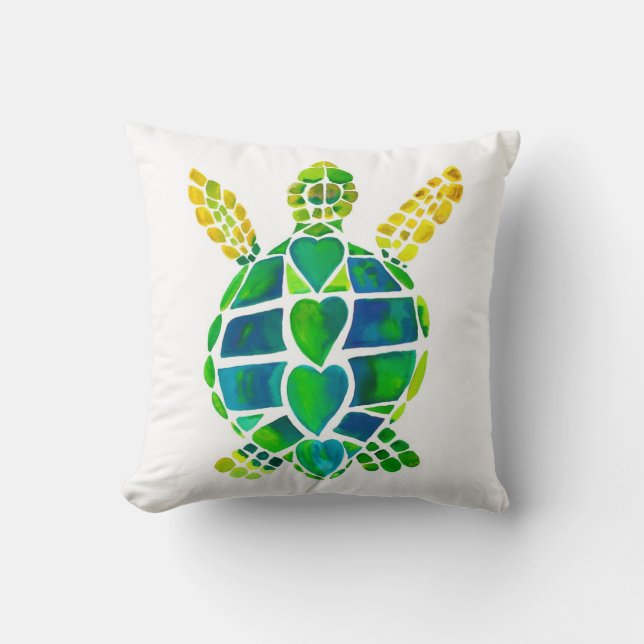 Schildkröte-Liebe-Kissen Kissen (Vorderseite)