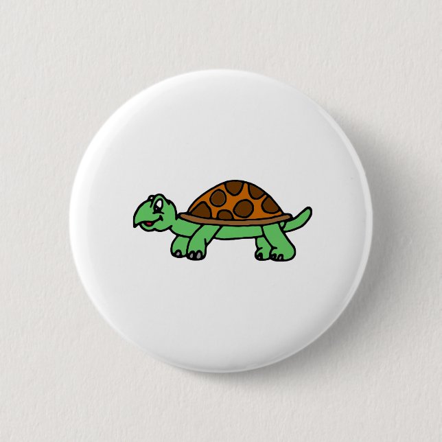 Schildkröte Lustig Button (Vorderseite)