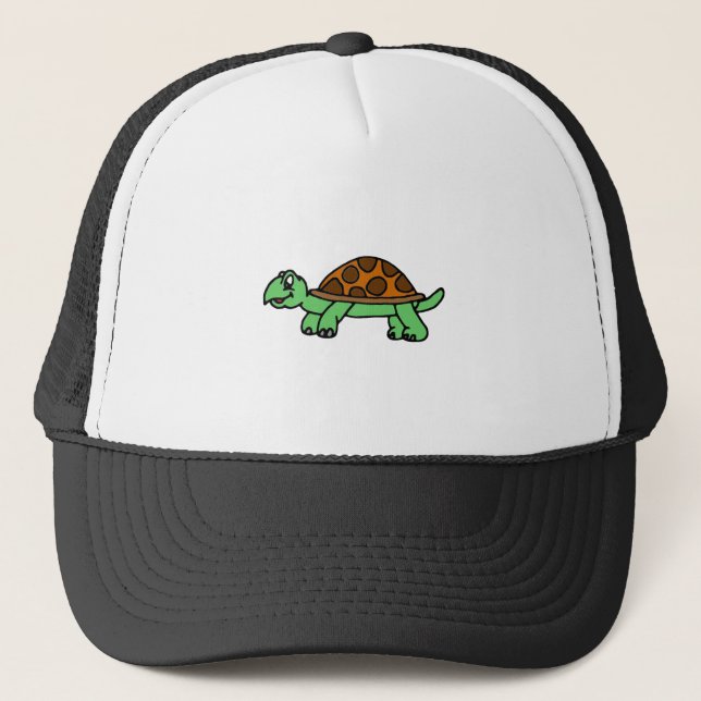 Schildkröte Lustig Truckerkappe (Vorderseite)