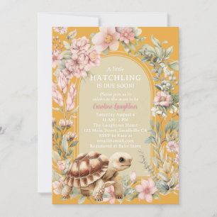Schildkröte Mädchen Baby Shower Einladung
