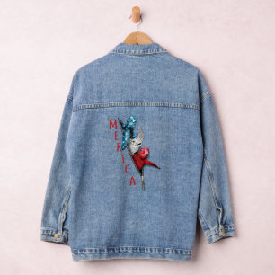 Schildkröte Merica Schildkröte in Zipper Funny Ame Jeansjacke