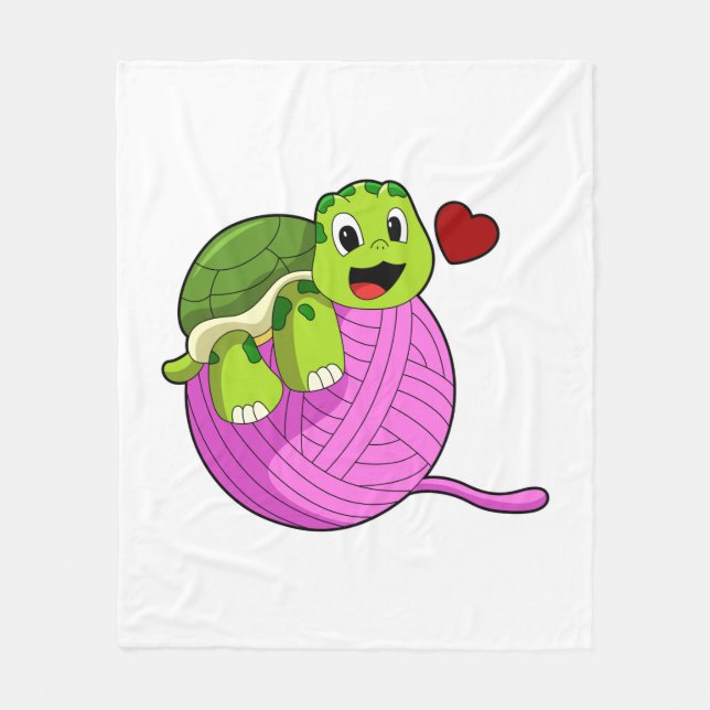 Schildkröte mit Ball of Wool Fleecedecke (Vorderseite)