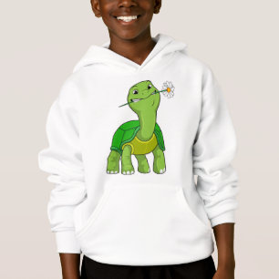 Schildkröte mit Blume Gänseblume Hoodie