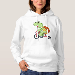 Schildkröte mit Fahrrad Hoodie